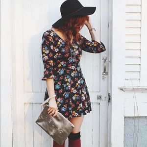 Floral Mini Bell Sleeve Dress